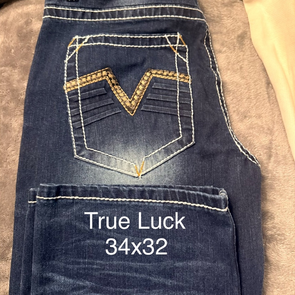 Men's True Luck Blue Jeans